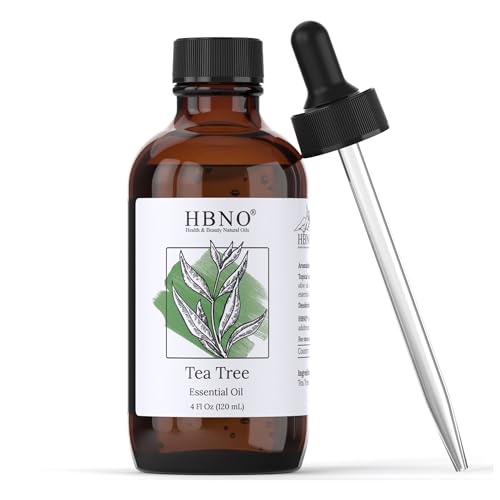 HBNO Tea Tree Essential Oil - Natural Aroma, Versatile for Hair & Skin Care - 4 fl oz