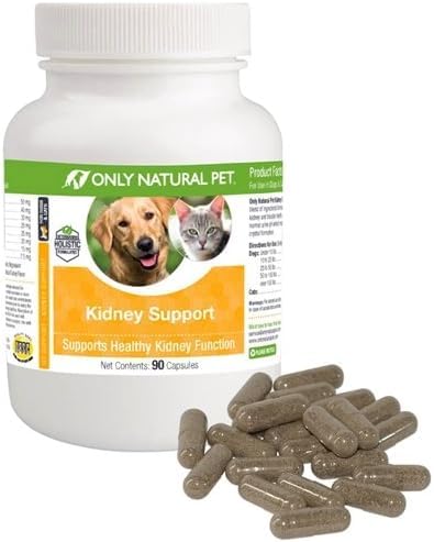 ONLY NATURAL PET Kidney Support Supplement - Urinary & Bladder Health with Cranberry - 90 Capsules