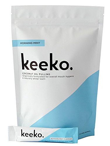 Keeko Mouthwash - Nourishing Oil Pulling for Oral Health, Minty Coconut Flavor - 14 Sachets