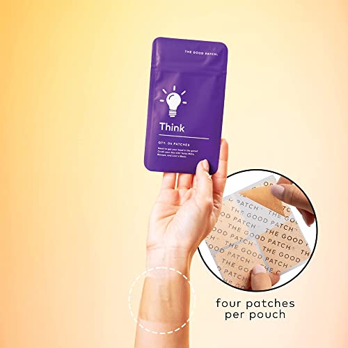 The Good Patch Think Patches - Boost Focus Naturally with Caffeine & Bacopa - 24 Patches