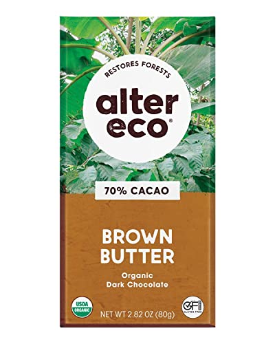 Alter Eco Dark Chocolate Bar - Pure Cocoa, Fair Trade, Organic, Non-GMO - Raspberry Blackout