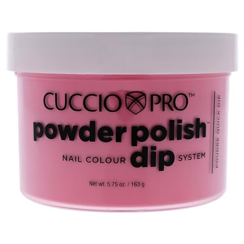 Cuccio Colour Powder Nail Polish - Rich Pigment, Strengthens Nails - Passionate Pink, 5.75oz