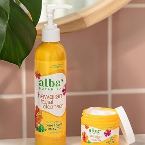 Alba Botanica Face Cleanser - Nourishing Pineapple Enzyme, 100% Vegetarian - 8 Oz