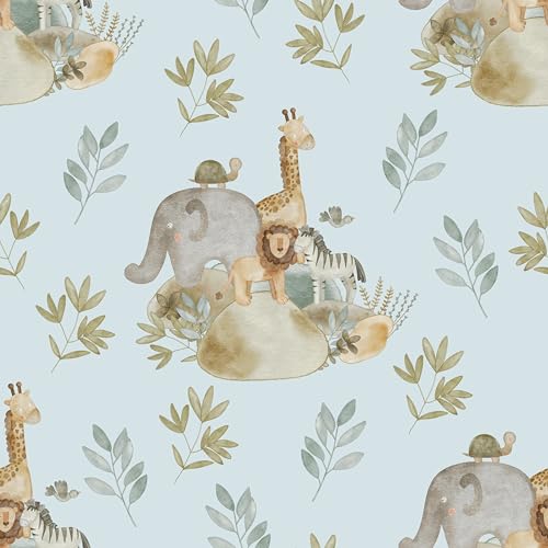 Waterleaf Paper Co. Wrapping Paper - 100% Dissolvable, Unique Safari Design - 16 Sq Ft
