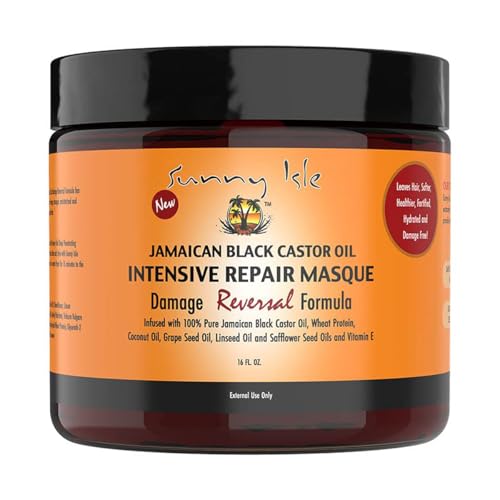 Sunny Isle Hair Mask - Deep Repair with Jamaican Black Castor Oil, Nourishes & Hydrates - 16oz