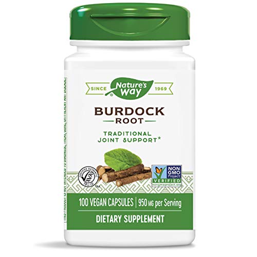 Nature's Way Burdock Root Herbal Supplement - Joint Support, Non-GMO, Vegan - 100 Capsules