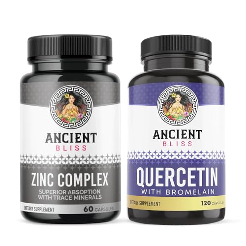 Ancient Bliss Immune Support Bundle - Zinc & Quercetin for Defense, 120 Capsules