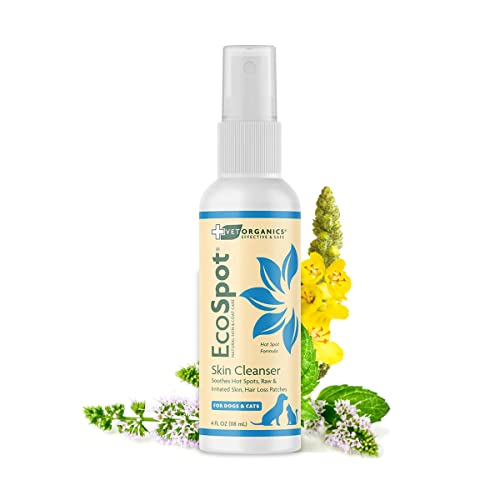Vet Organics Hot Spot Spray - Natural Itch Relief for Dogs & Cats, Allergy Support - 4 Oz