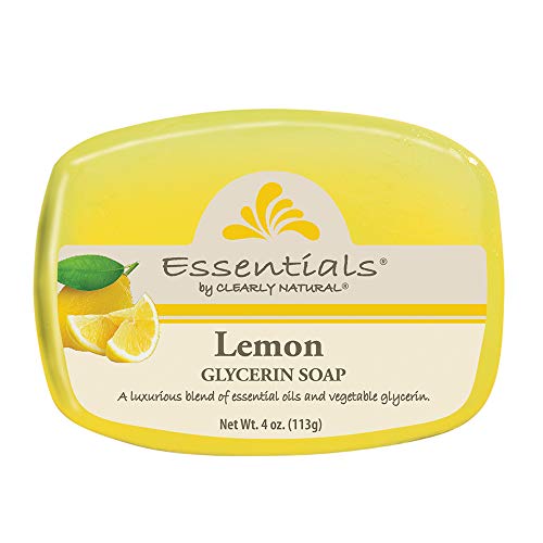 Essentials by Clearly Natural Glycerin Bar Soap - Paraben-Free, Lemon Scent, 12 Pack - 4oz