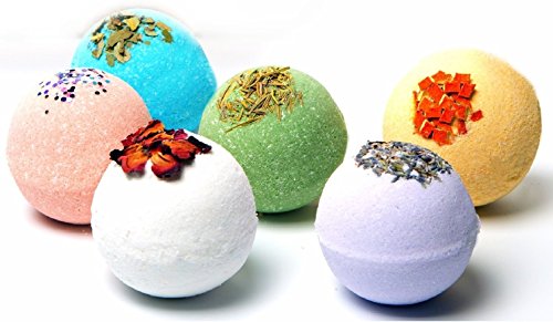 Relaxcation Organic Bath Bombs Gift Set - All Natural, Vegan, 6 Aromas, 30oz Total