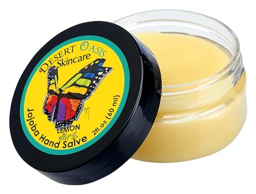 Desert Oasis Skincare Lemon Jojoba Oil Hand Salve - Nourishing Moisture, Natural Ingredients - 2oz
