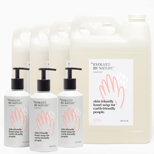 Evolved By Nature Liquid Hand Soap - Hydrating, Sensitive Skin Formula, Reusable Dispenser - 12oz