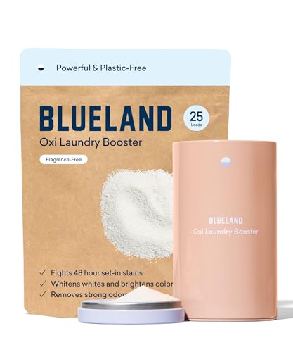 BLUELAND Laundry Booster - Effective Stain Remover, Fragrance Free - 17.6oz, 25 Loads