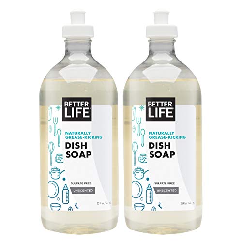 Better Life Dish Soap - Gentle Grease Cleaner with Vitamin E & Aloe for Sensitive Skin - 22oz
