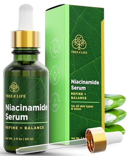 Tree of Life Niacinamide Serum - Hydrates, Reduces Dark Spots, Dermatologist-Tested - 2 Fl Oz