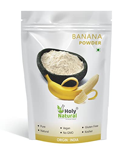 Holy Natural Banana Powder - Pure, Organic Ingredient for Smoothies & Baking - 400 Gm