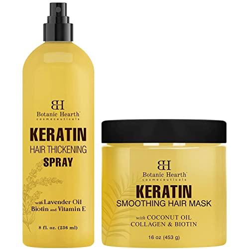 Botanic Hearth Hair Care Bundle - Volumizing Spray & Nourishing Mask for All Hair Types - 24oz