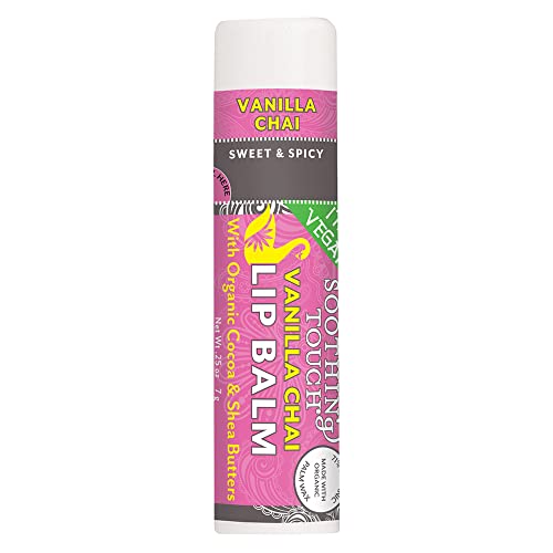 Soothing Touch Lip Balm - Moisturizing Vegan Vanilla Chai Flavor, 70% Organic - 0.25oz