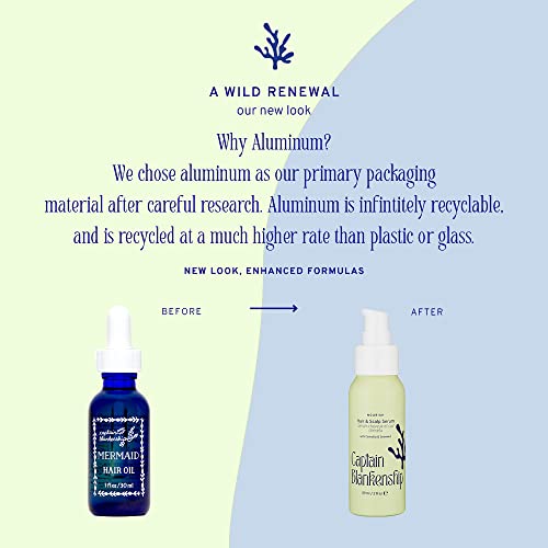 Captain Blankenship Hair Oil - Nourishing Serum with Rosemary, Vegan, 2 oz for Frizz Control