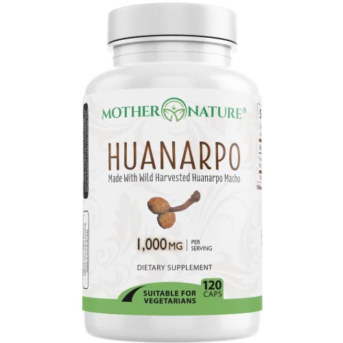 Mother Nature Organics Huanarpo Macho Capsules - Boost Energy & Performance, Non-GMO - 120 Count