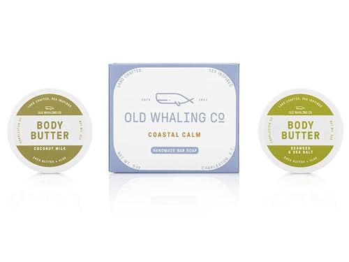 Old Whaling Co Bath & Body Set - Gentle Ingredients, Travel-Friendly, 3 Sea-Inspired Scents - 3 pcs