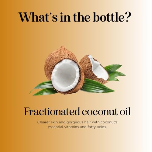 Maple Holistics Fractionated Coconut Oil - 100% Pure Moisturizer for Skin & Hair - 16oz