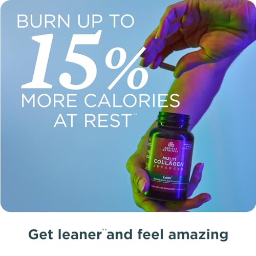 Ancient Nutrition Advanced Collagen Protein - Supports Weight Loss & Metabolism Boost - 90 Count