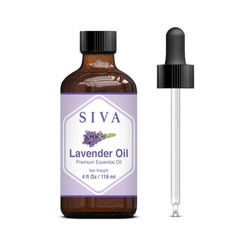 Siva Lavender Essential Oil - 100% Pure, Natural Aromatherapy for Skin & Hair Care - 4 Fl Oz