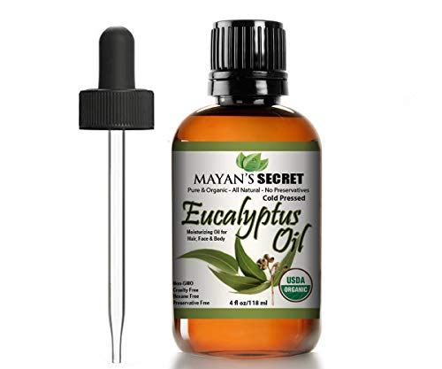 Mayan's Secret Eucalyptus Essential Oil - Pure USDA Organic, Promotes Clear Breathing - 4oz