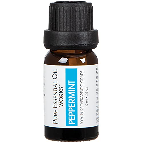 Pure Essential Oil Works Peppermint Oil - Revitalizing Aroma, Paraben-Free - 10ml