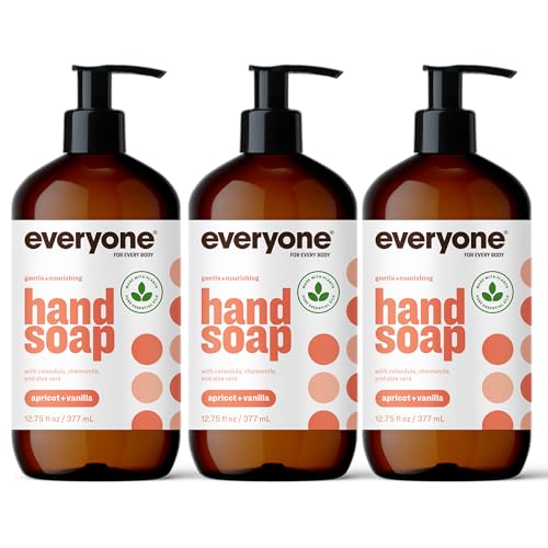 Everyone Liquid Hand Soap - EWG Verified, GMO & Cruelty Free, Apricot Vanilla, 3-Pack