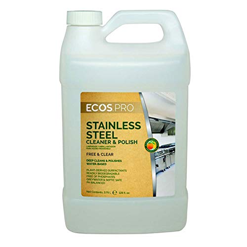 Earth Friendly Stainless Steel Cleaner - Removes Dirt & Smudges, Safe for Septic Systems - 1 Gallon