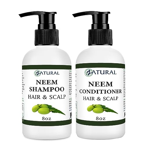 Zatural Neem Shampoo - Nourishes & Revitalizes Hair, Promotes Healthy Scalp - 8oz Kit
