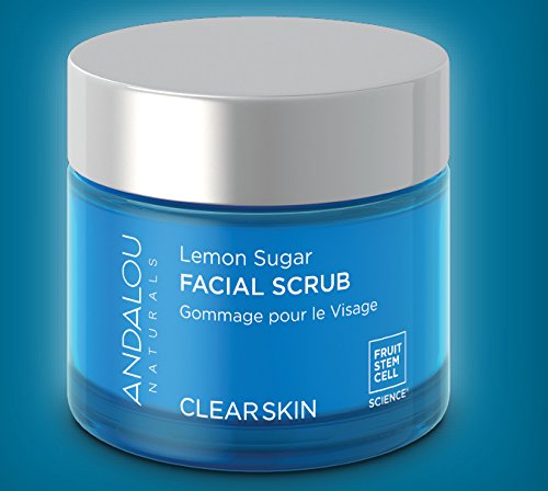 Andalou Naturals Lemon Sugar Facial Scrub - Gently Exfoliates & Purifies Skin - 1.7 oz