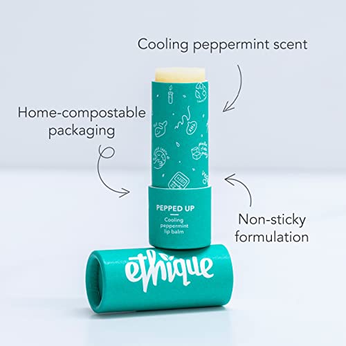 Ethique Pepped Up Lip Balm - Nourishing, Vegan, Plastic-Free, 100% Natural - 0.32 oz