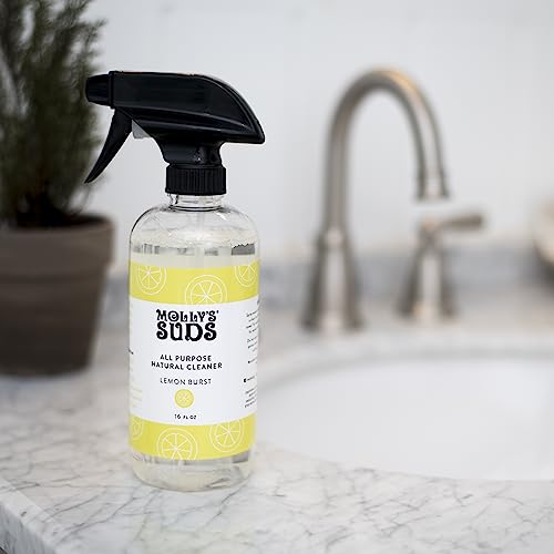 Molly's Suds All Purpose Cleaner - Deep Cleaning, Plant-Powered Ingredients - Lemon Burst, 32oz