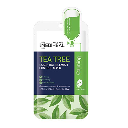 MEDIHEAL Tea Tree Blemish Control Mask - Moisturizing, Hygienic Packaging - US Exclusive Edition