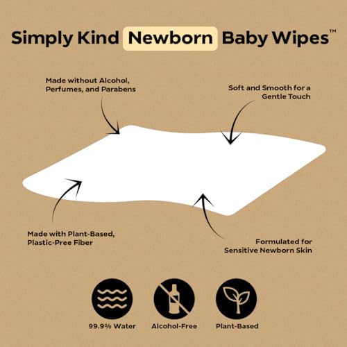 DYPER Size 1 Bamboo Diapers - Soft, Absorbent, Hypoallergenic - 36 Count & 224 Wipes