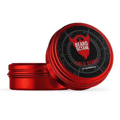 Beard Octane Cold Start Beard Balm - Tames & Conditions, Peppermint Tea Tree Scent - 2 Oz