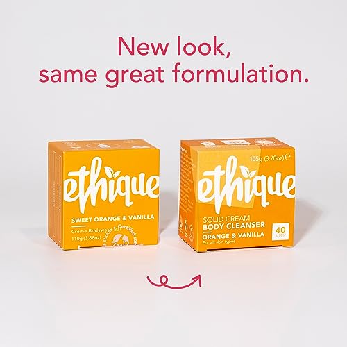 Ethique Body Wash - Hydrating, pH Balanced for Sensitive Skin, Vegan & Plastic-Free - 3.7 oz