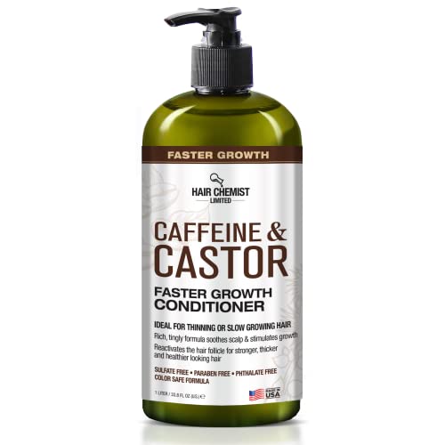 Hair Chemist Caffeine & Castor Conditioner - Boosts Growth, Hydrates & Strengthens - 33.8oz