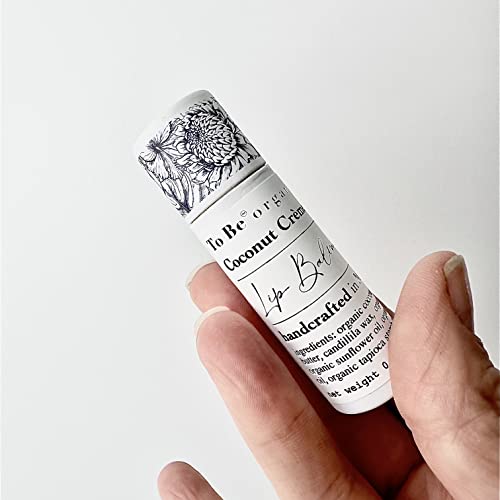 To Be Organics Natural Lip Balm - Moisturizing Coconut Crème, Organic Ingredients - 0.3oz