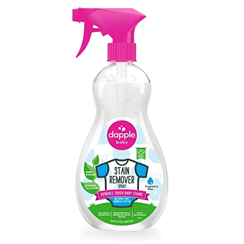 Dapple Baby Stain Remover Spray - Powerful Plant-Based Formula, Hypoallergenic - 16.9 Fl Oz