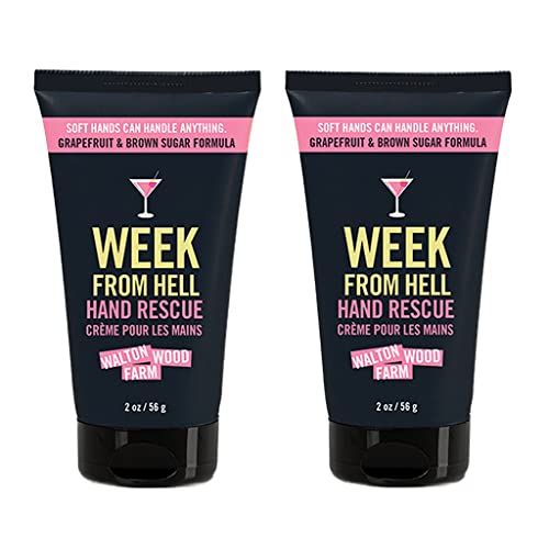 Walton Wood Farm Hand Rescue - Vegan Moisturizer with Cocoa & Shea Butter, 2 oz (2 Pack)