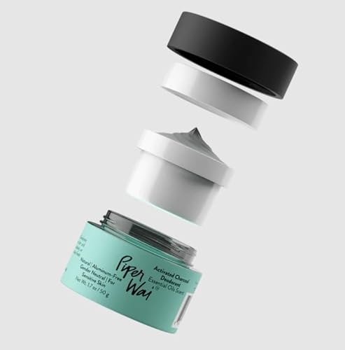 PiperWai Natural Deodorant Cream - Long-lasting Odor Protection, Aluminum Free, Refillable - 50g