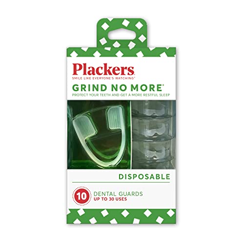 Plackers Dental Care Kit - Night Guard for Teeth Grinding, BPA Free, 10 Disposable Guards