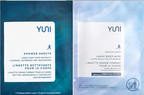 YUNI Beauty Adult Hygienic Wipes - Peppermint Citrus & Unscented, Compostable, 24 Count