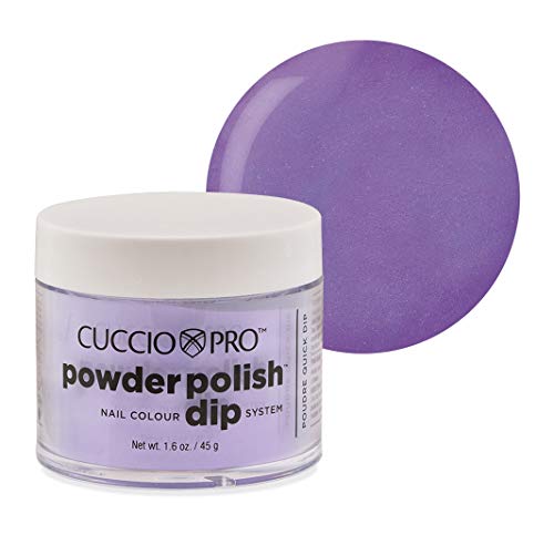 Cuccio Powder Polish - Instant Color & Strength for Nails, Professional Quality - Pastel Purple 45g