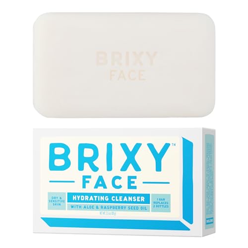 BRIXY Hydrating Facial Cleanser - Soothes Dry Skin, Ceramide & Niacinamide Support - 5oz