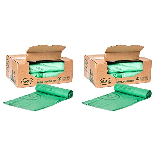 BioBag Compost Bag - 100% Certified Compostable, Durable & Leak-Proof, 23 Gallon - 500 Count
